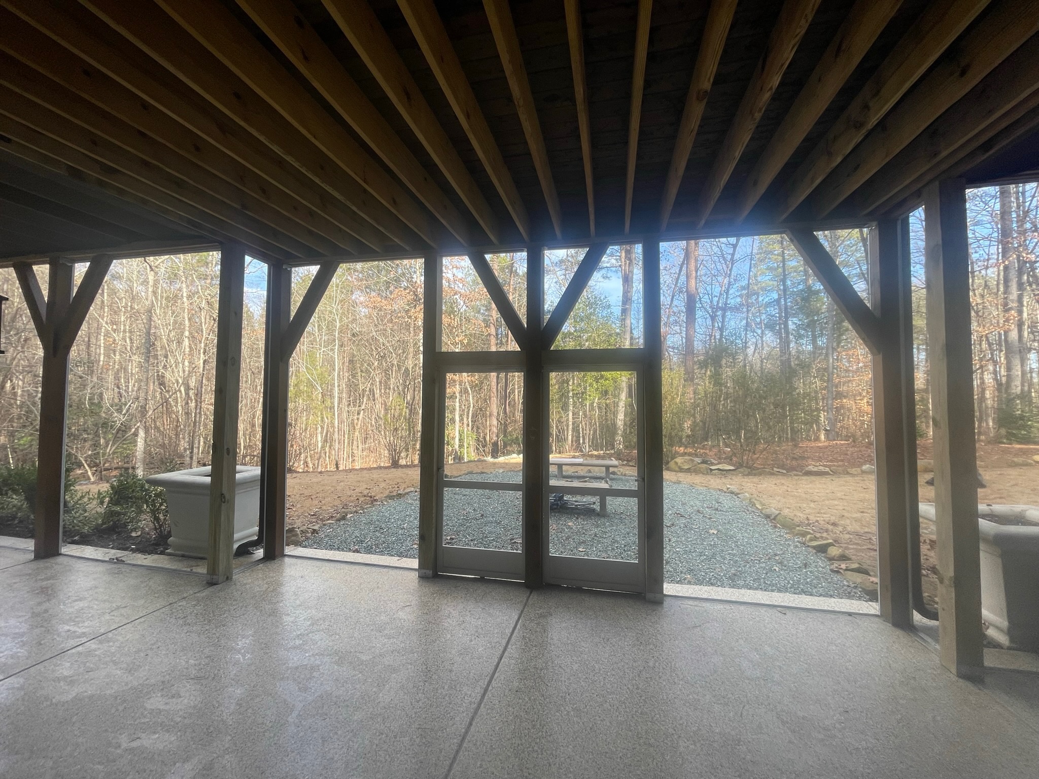 BetterVue screen mesh installed with white ScreenEZE framing.