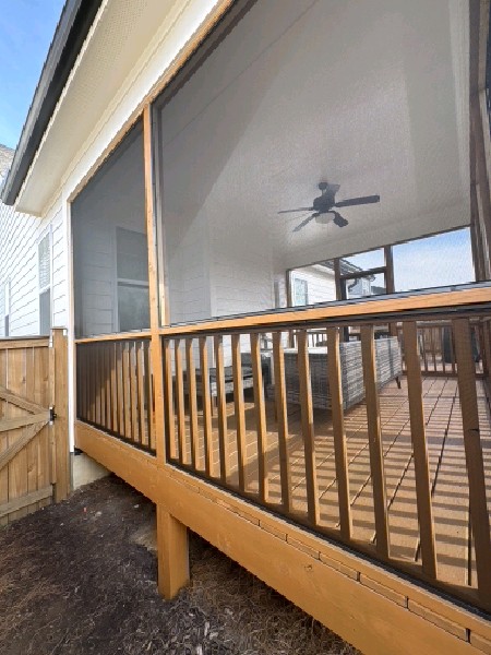 Completed removable screen panel installation in Wendell, North Carolina.