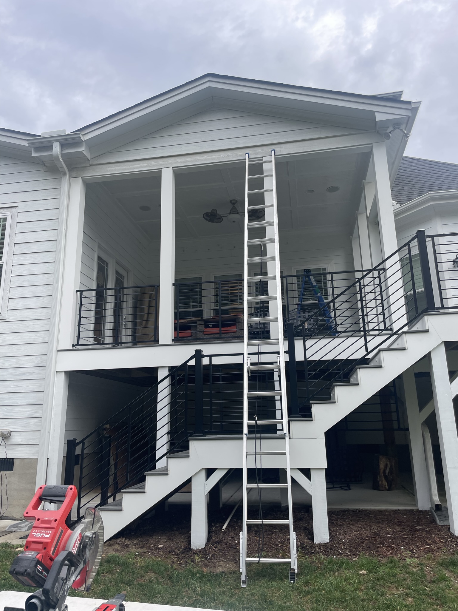 Porch structure reviewed before ScreenEZE installation.